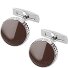 Paris Manschettenknöpfe Messing 1,8 cm Variante chrome lack braun poliert Paris Manschettenknöpfe Messing 1,8 cm Variante chrome lack braun poliert