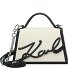 Karl Lagerfeld Essentials Handtasche Leder 21 cm Variante white-black Karl Lagerfeld Essentials Handtasche Leder 21 cm Variante white-black