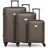  Palermo 4 Rollen Kofferset 3-teilig Variante Dark Brown