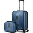  Essentials 14 Kofferset 2 tlg. Kabinentrolley mit Dehnfalte & Beautycase Variante dark blue metallic