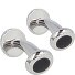 Essentials Manschettenknöpfe Messing 0.9 cm Variante silber-schwarz Essentials Manschettenknöpfe Messing 0.9 cm Variante silber-schwarz