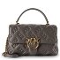 Love Lady Handtasche Leder 26 cm Variante grigio asfalto 1 - antique gold  Love Lady Handtasche Leder 26 cm Variante grigio asfalto 1 - antique gold