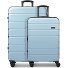  Miami 4-Rollen Kofferset S+L mit Dehnfalte Variante light blue