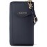  Bologna Leather Zip-Around Geldbörse Handytasche Leder 19 cm Variante navy-2
