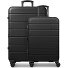  Miami 4-Rollen Kofferset S+L mit Dehnfalte Variante black